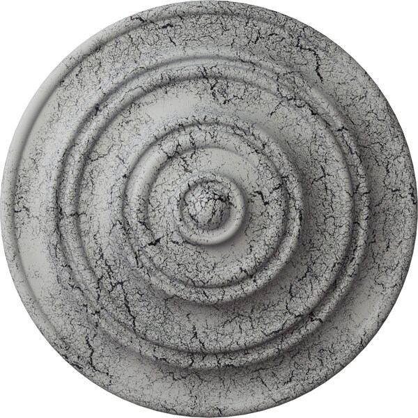 Ekena Millwork Classic Ceiling Medallion (Fits Canopies up to 4 1/8"), 13 1/4"OD x 1/2"P, Ultra Pure White Crackle CM13CLUWC - main